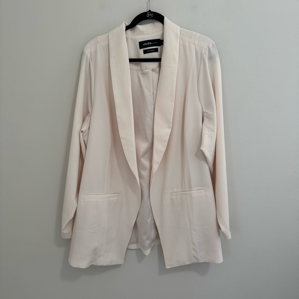 torrid Cream Open-Front Blazer